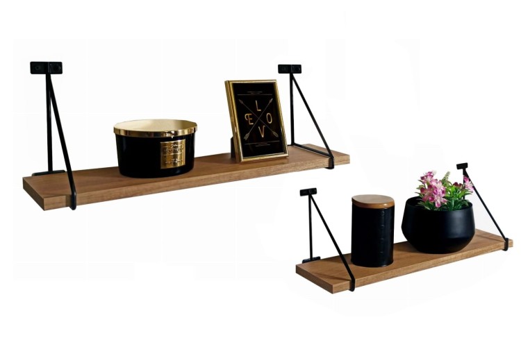 MAłe półki dąb craft złoty loftowe do łazienki kuchni.jpg