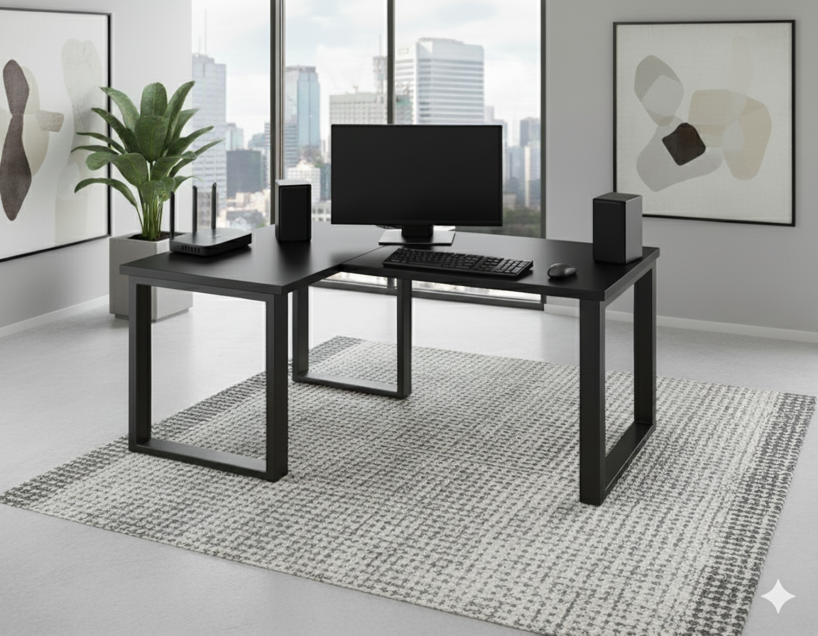 BIURKO NAROŻNE 150X90X60 BLAT 18 MM KOMPUTEROWE GAMINGOWE NAROŻNE LOFT ...
